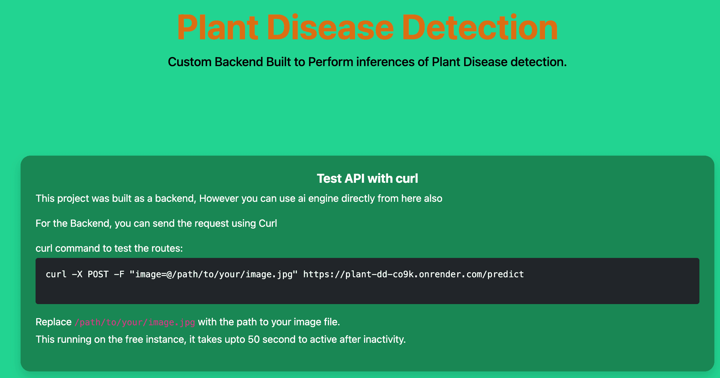 Plant Disease Detection and Treatment Suggestion